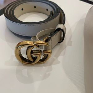 Gucci Marmont belt off white